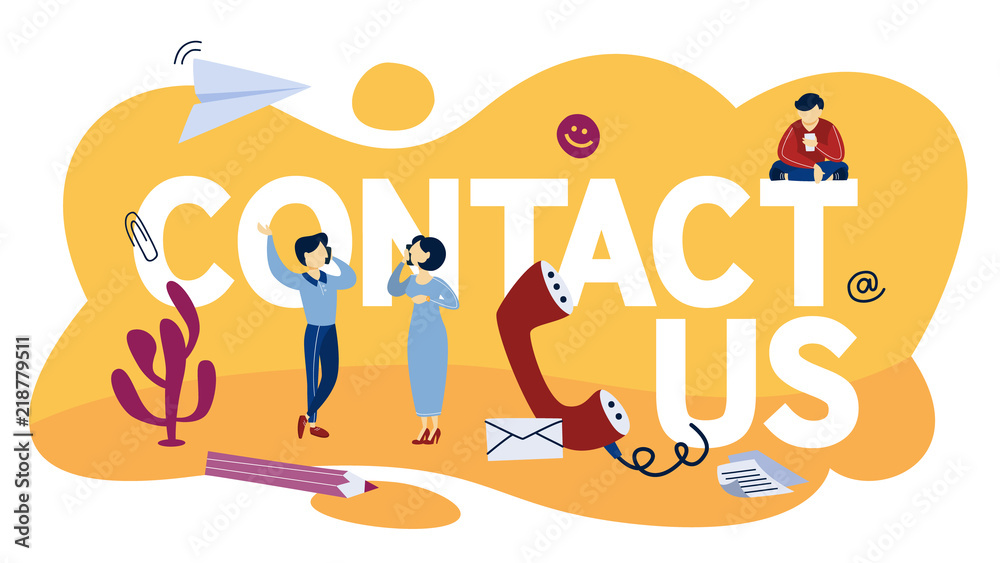 Fototapeta premium Contact us concept illustration. Communication with customers.