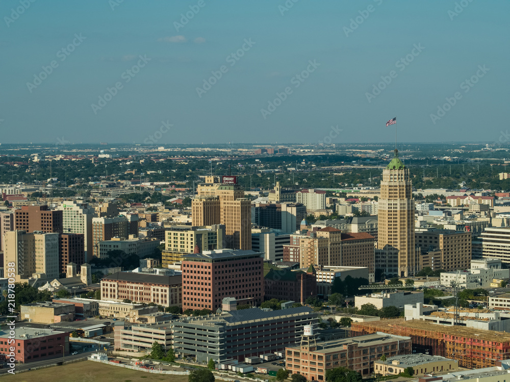 Fototapeta premium Aerial photo Downtown San Antonio Texas USA