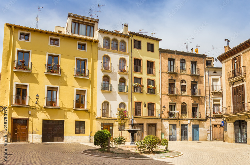 Apartment buildings in the historic center of Tudela, Spain
