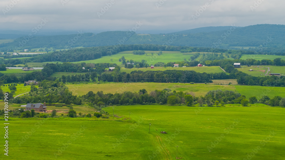 Rural landscape farmland in Virginia USA