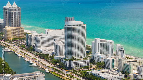 Aerial photo Fontainebleau Hotel Miami Beach © Felix Mizioznikov