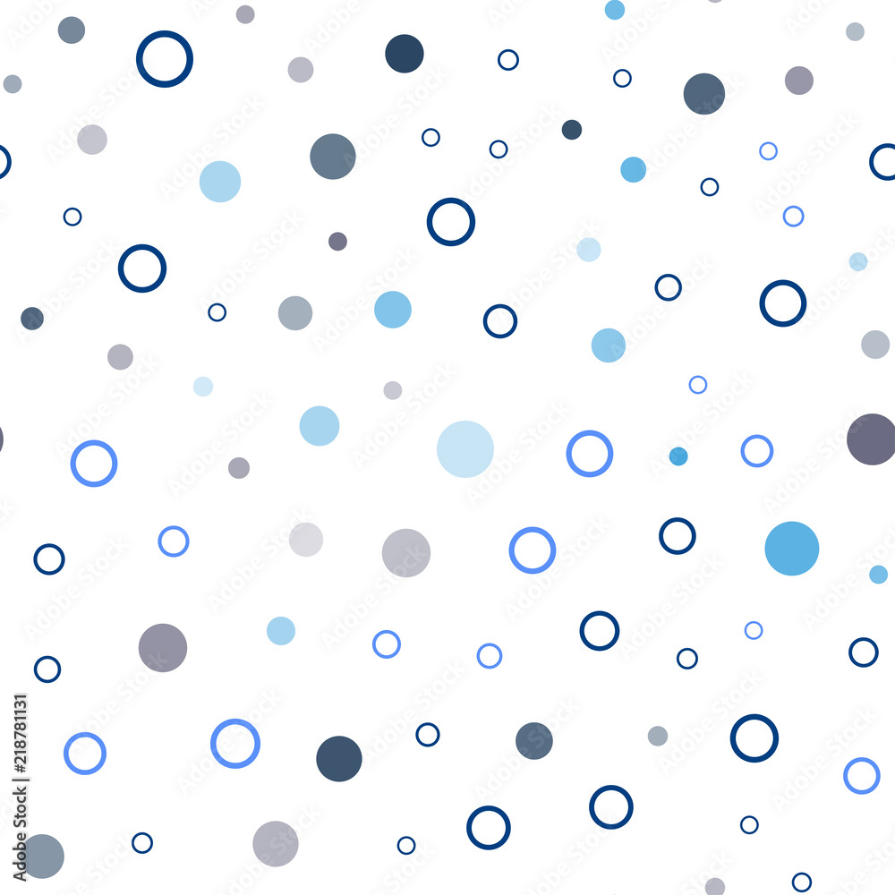 Dark BLUE vector seamless texture with disks.