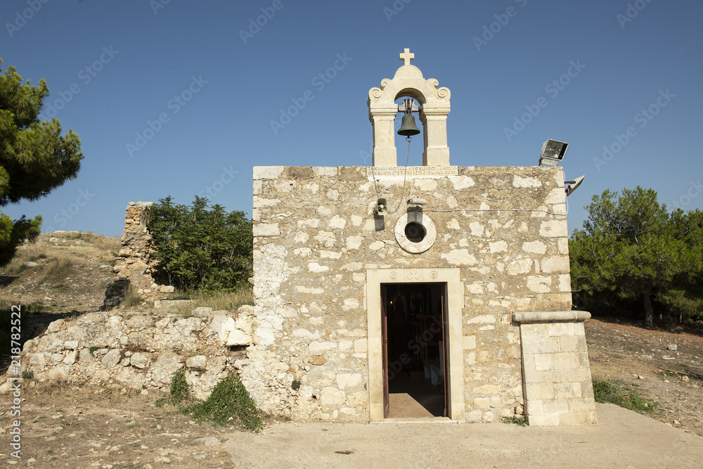 Orthodoxe Kapelle auf der Fortezza von Rethymnon, Kreta, Griechenland