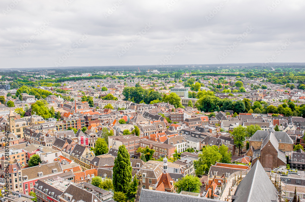 Aerial view of the city of Utrecht, Netherlands
