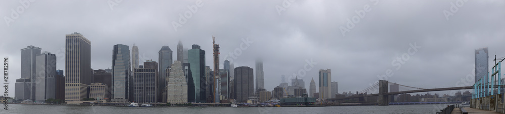 Panorama of Manhattan New York City USA