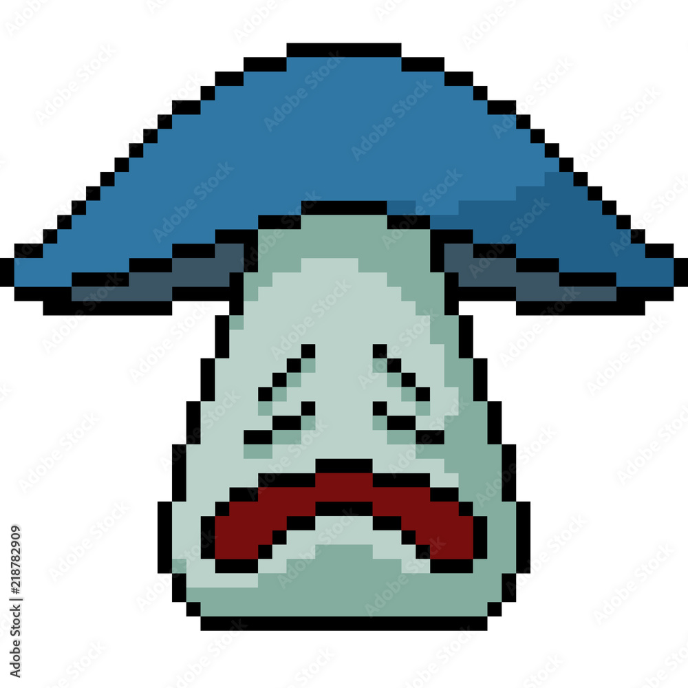 vector pixel art mushroom monster vector pixel art mushroom monster