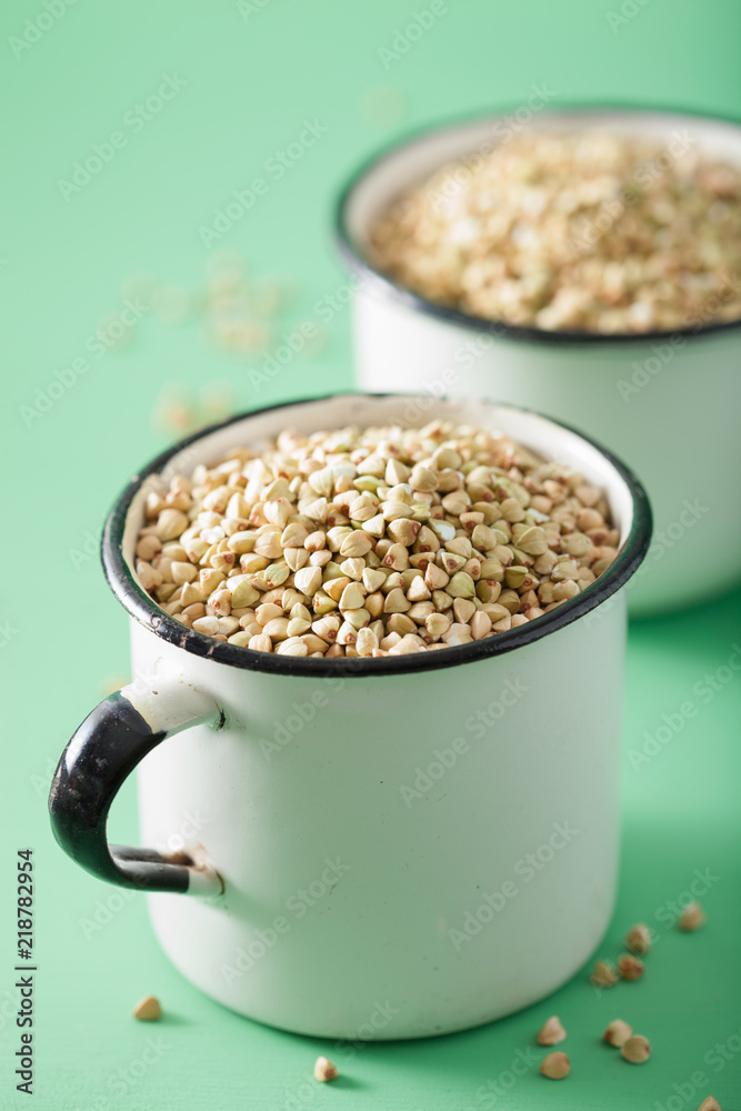 raw green buckwheat healthy ingredient