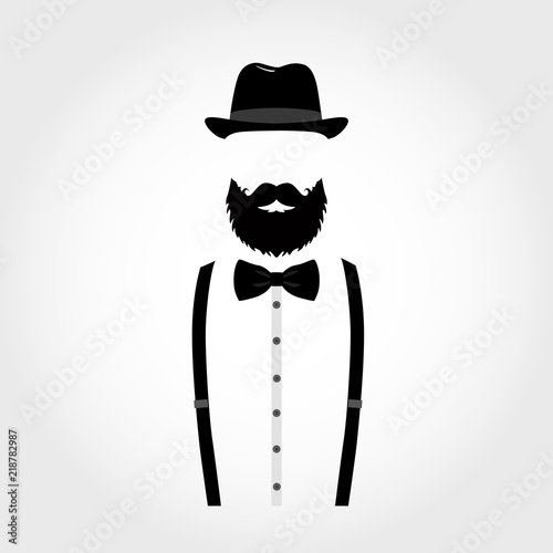 Suit icon isolated on white background. Gentleman icon. 