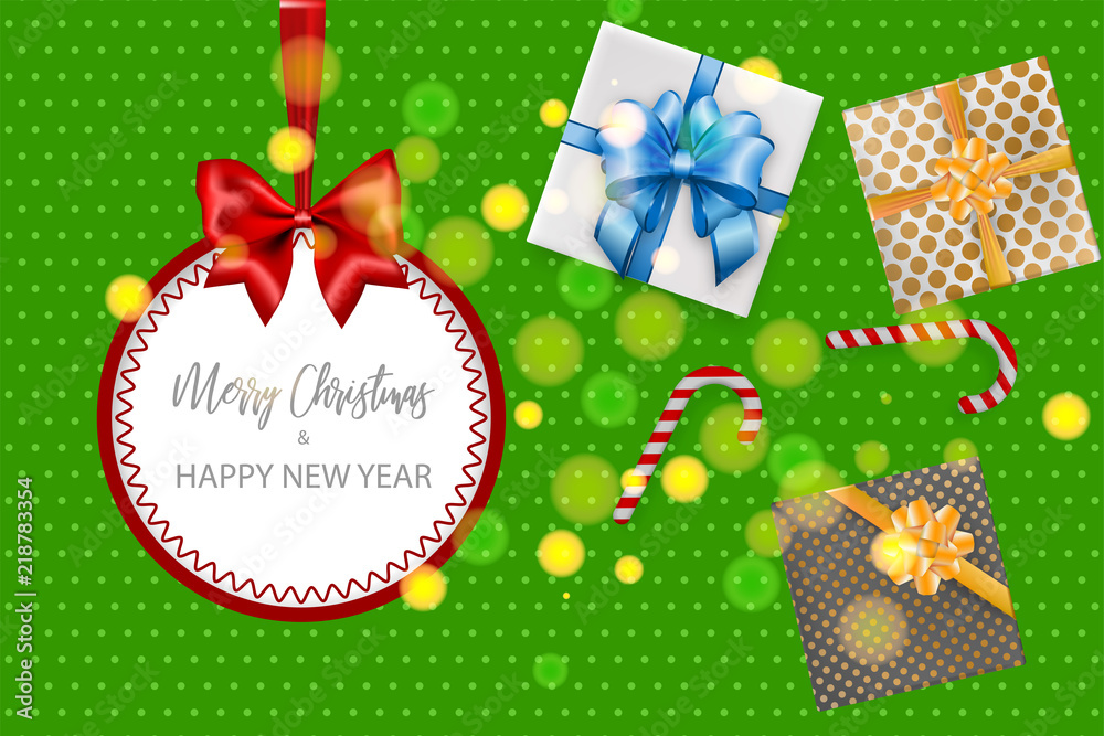 Merry Christmas 2019 New year greeting card Merry Christmas 2019 New year greeting card