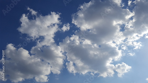 clouds in the blue sky