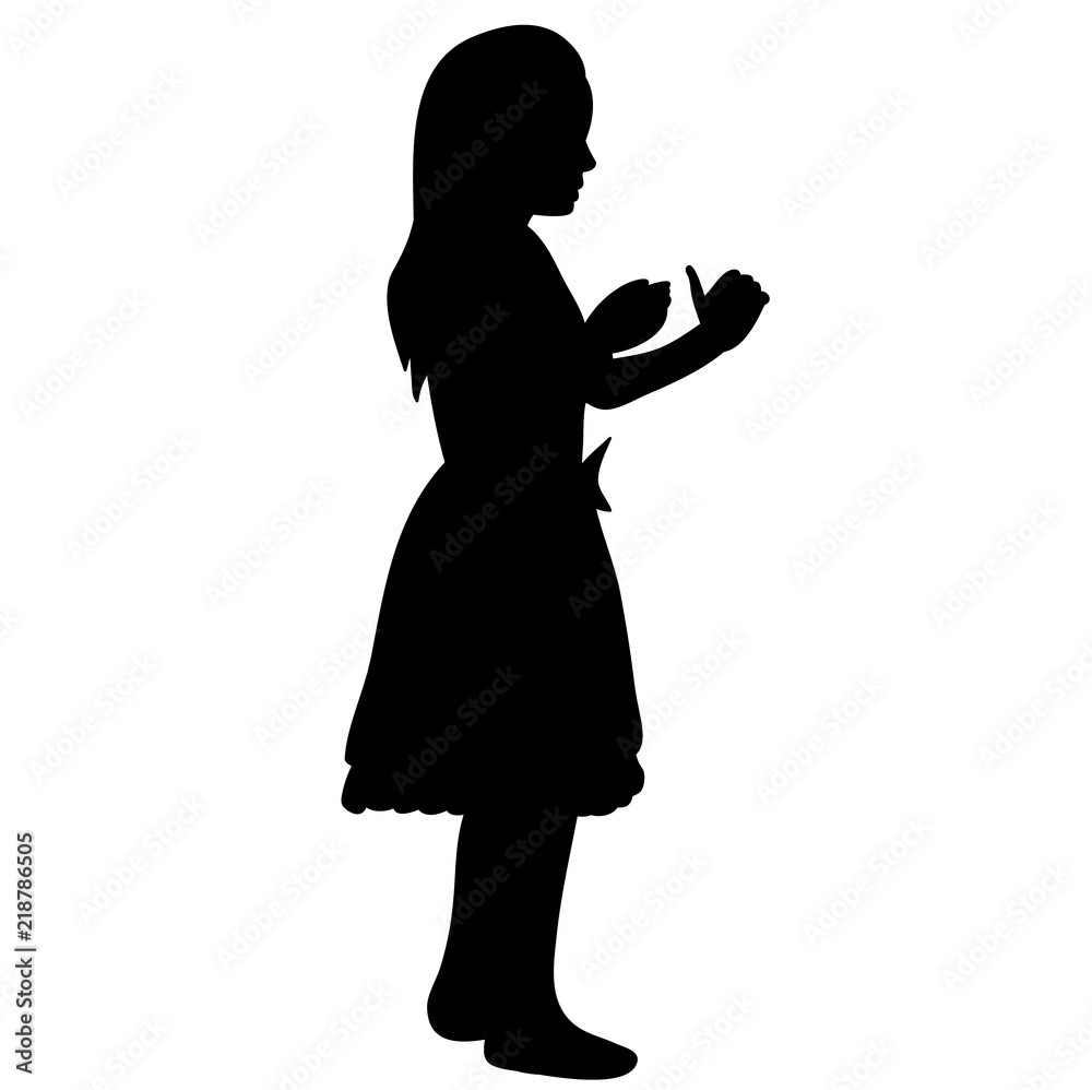 Little Girl Standing Silhouette