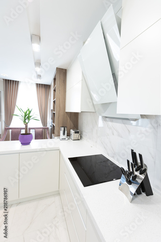 Modern minimalist sink in a kitchen room