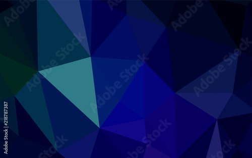 Dark Blue, Green vector shining triangular cover.