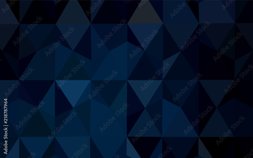 Dark BLUE vector polygon abstract layout. Dark BLUE vector polygon abstract layout.