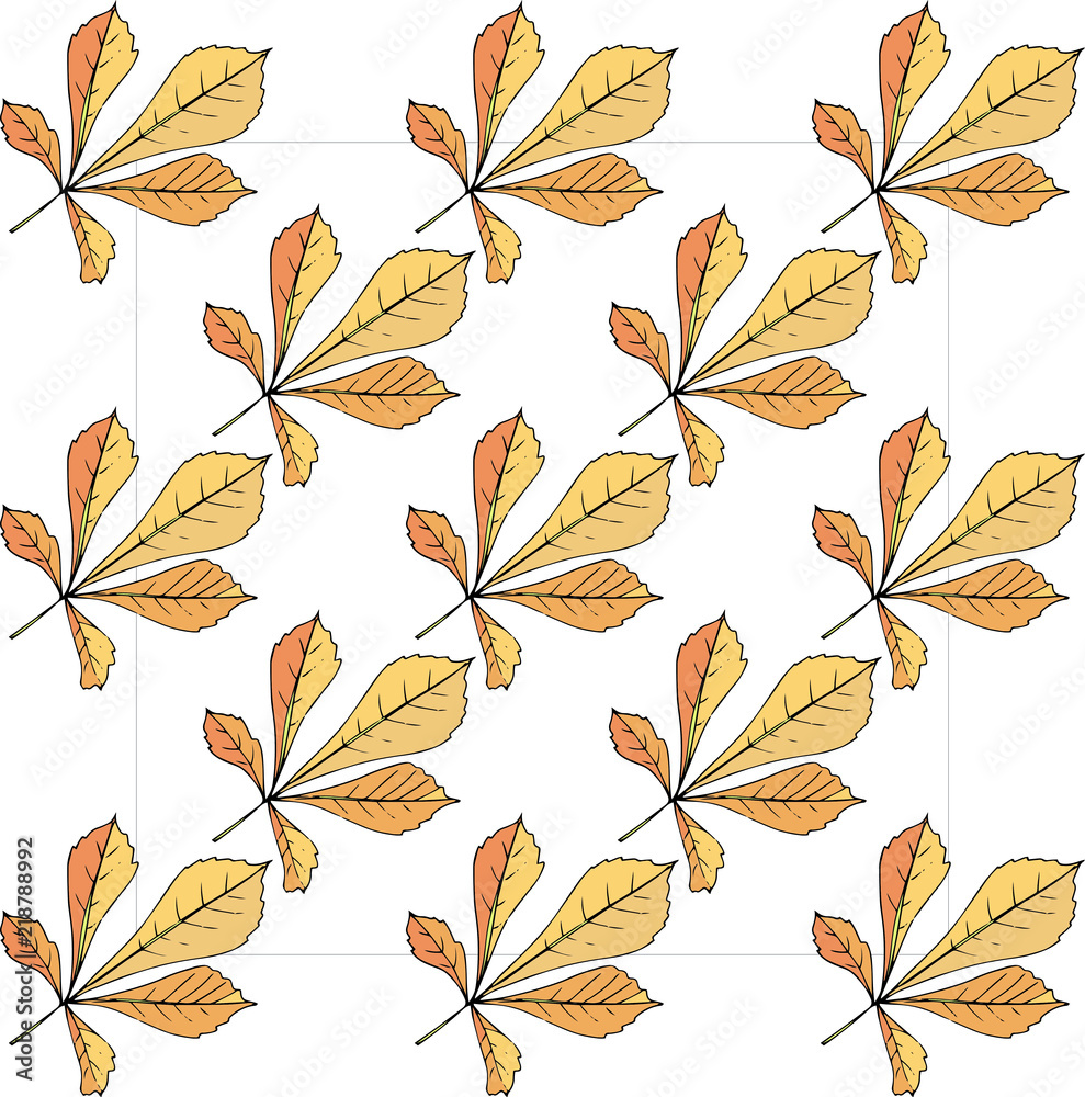 pattirn autumn chestnut leaf