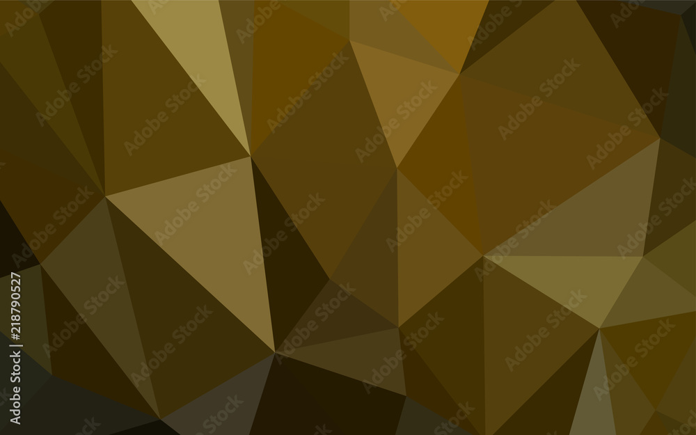 Dark Orange vector gradient triangles template.