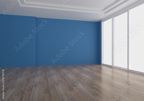 Empty room interior 3d rendering