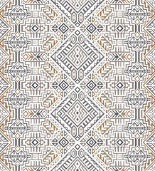 Fototapete Ethno-Muster Boho Kachelmuster geometrisches Tribal Ornament  © Lissabet
