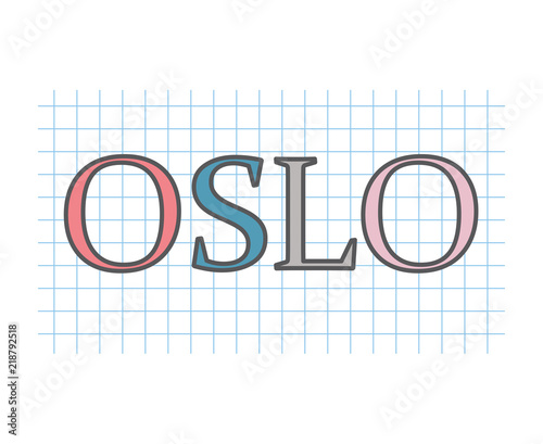 Canvas Print Oslo concept- vector illustration