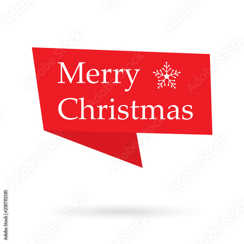 merry christmas on a speach bubble- vector illustration