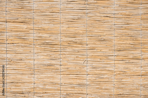 close-up view of light brown wicker background  full frame view