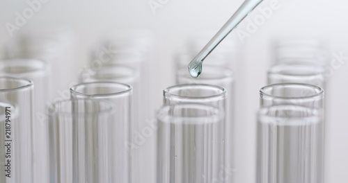 Drop liquid in test tube