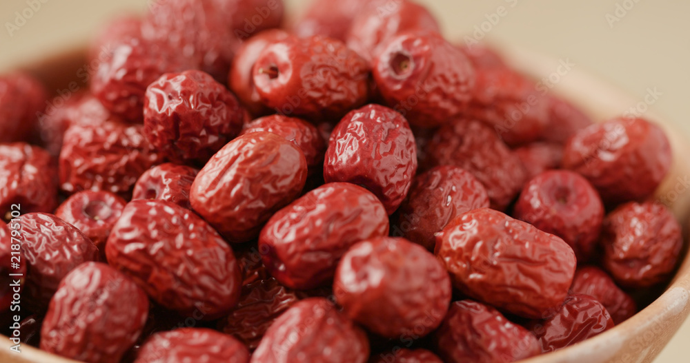 Stack of dried red jujube Stack of dried red jujube