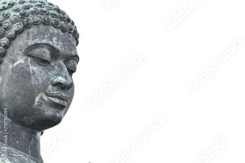 Buddha statue from Thailand.isolated on white background,symbol of religion buddhism.design with copy space add text