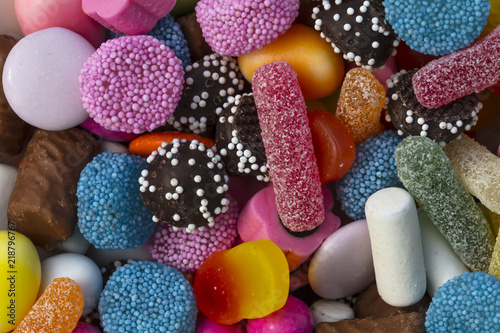 Foto Colorful candies in close-up in Finland.