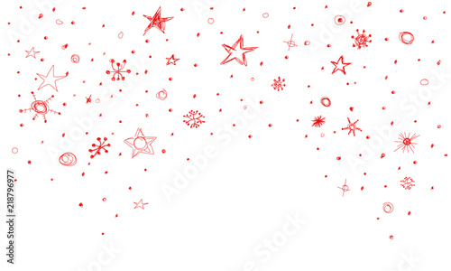 Weihnachten Konfetti Sterne Stern Band Banner fallen fliegen
