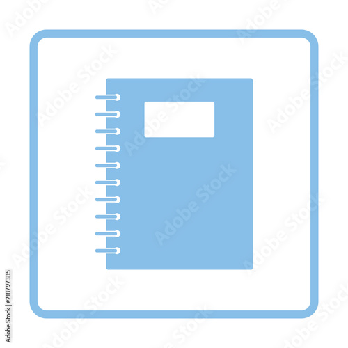 Exercise book with pen icon