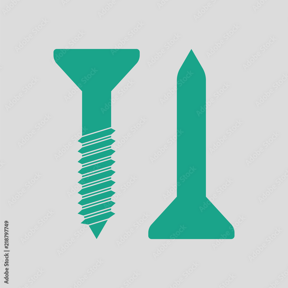 Icon of screw and nail Icon of screw and nail