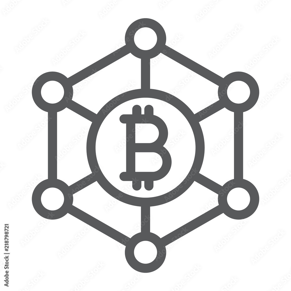 Bitcoin network line icon, money and finance, crypto network sign, vector graphics, a linear pattern on a white background, eps 10. Bitcoin network line icon, money and finance, crypto network sign, vector graphics, a linear pattern on a white background, eps 10.