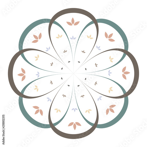 Minimalist floral mandala