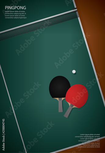 Pingpong Poster Template Vector Illustration