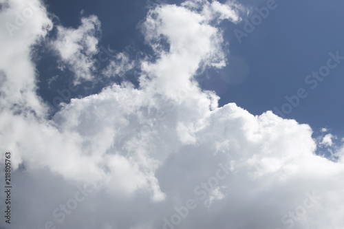 white clouds on a blue sky