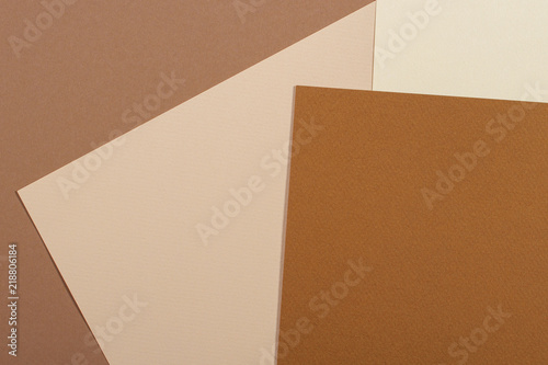 Abstract geometric paper texture cardboard background. Beige, brown yellow pastel trendy colors