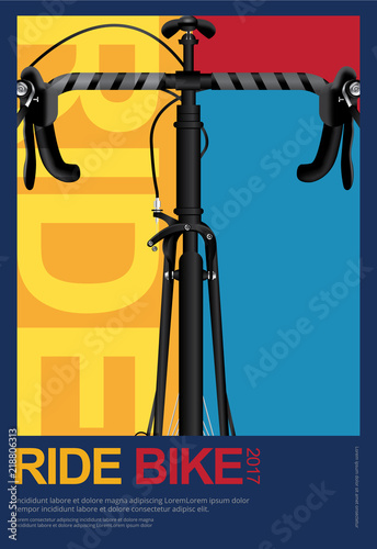 Cycling Poster Design Template Vector Illustration photo