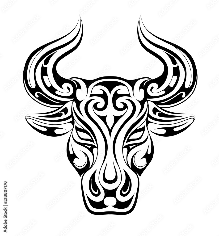 Taurus tattoo as zodiac symbol