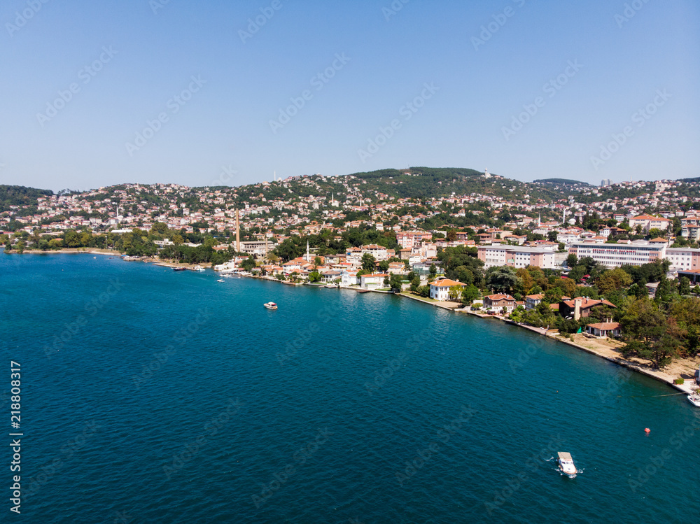 Aerial Drone View of Beykoz Pasabahce in Istanbul Seaside / Turkey. Aerial Drone View of Beykoz Pasabahce in Istanbul Seaside / Turkey.