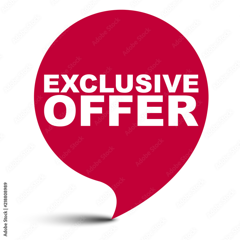 red vector bubble banner exclusive offer red vector bubble banner exclusive offer