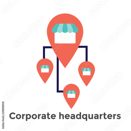 Franchise Icon Set with Home Office, corporate Headquarters and Franchisee Icon Images