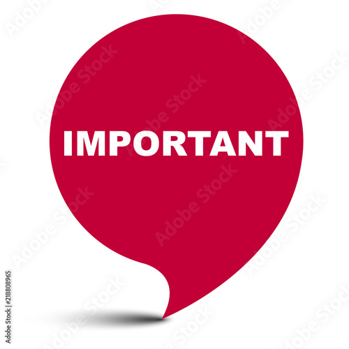 red vector bubble banner important