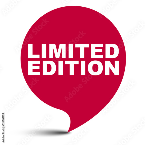 red vector bubble banner limited edition