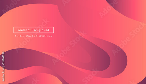 Wavy geometric abstract gradient background, trendy liquid gradients shape design composition. Minimal futuristic soft dynamic color cover template. Eps10 vector pastel colors motion, fluid layout.