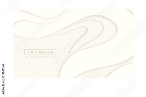 Wavy light, white geometric abstract gradient premium background. Trendy liquid shape design. Minimal luxury futuristic soft color cover template. Vector pastel motion fluid landing page layout.
