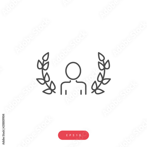 Self actualization Vector Icon Business Management Related Vector Line Icon. Editable Stroke. 1000x1000 Pixel Perfect