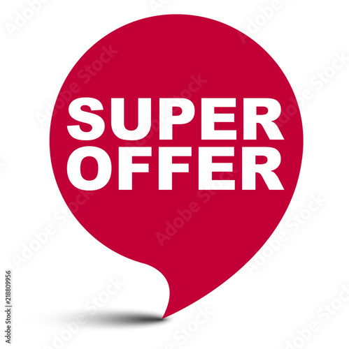 red vector bubble banner super offer