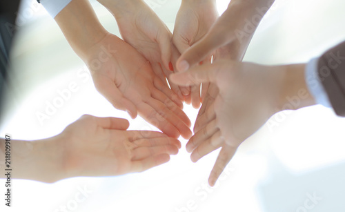 Join Hands Support Partnership,Together and trust Concept
