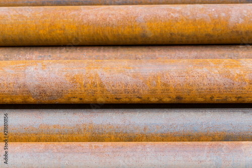 Rusty steel pipe taken as background